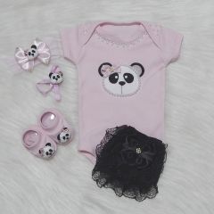 Avaliação do Site Conjunto Body Bebê e Calcinha Bunda Rica Panda Lili Kit 5 Peças