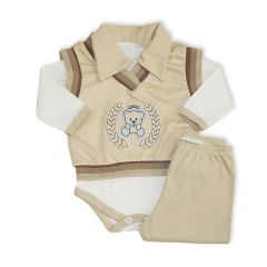 Avaliação do Site Conjunto Pagão Body coletee Calça Bebê Luxo Baby Urso Kit 3 Peças